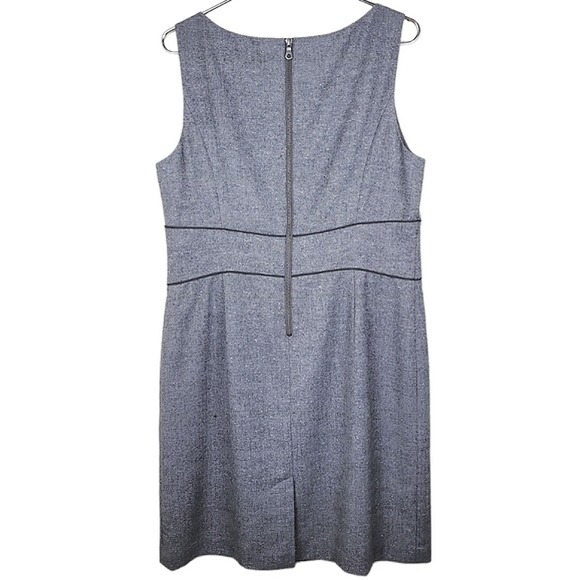 Halogen Grey Herringbone Wool Blend Sheath Dress - Picture 3 of 9